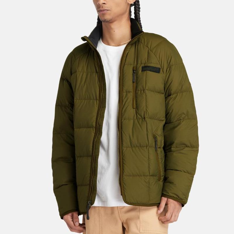 Timberland Solid Logo Waterproof Warm Jacket Men Jackets Army-Green A2N8M-302