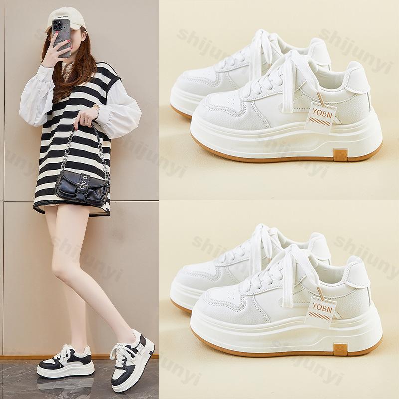 Damen Vulkanisierte Schuhe 2026 Neue Rutschfeste Schnür-Plateau-Sneaker Bequeme Freizeitschuhe Höhensteigernde Damenschuhe