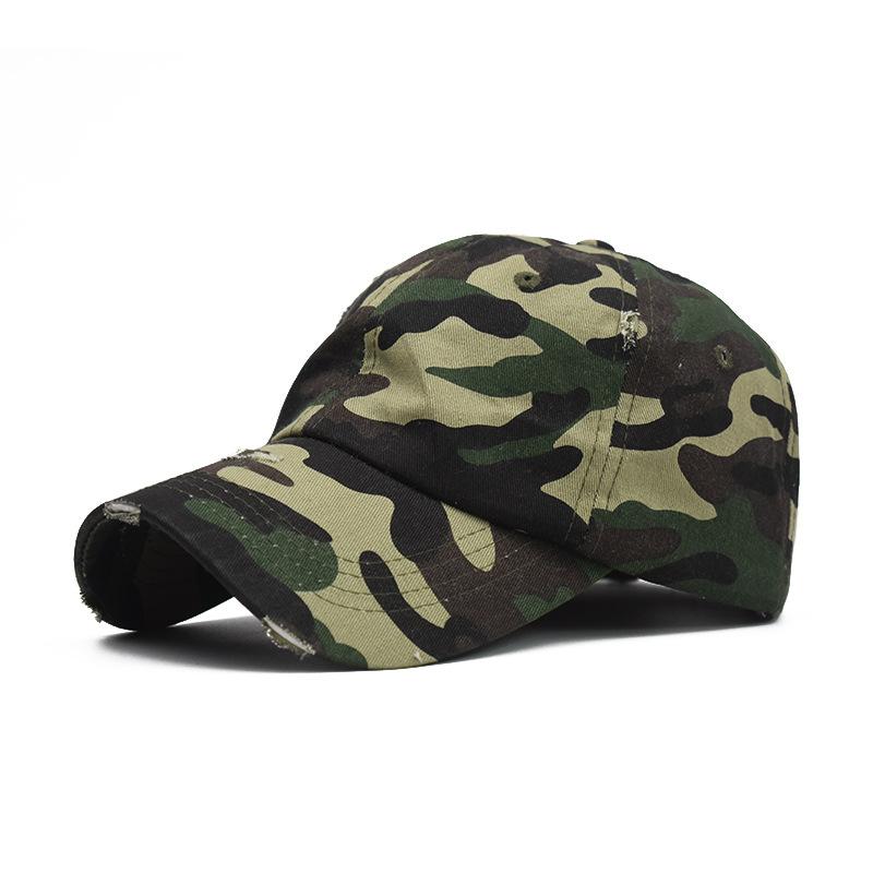 

Pure Cap Made Cotton Material Holes Baseball Cap Outdoor Sports Cap Camo