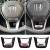 ABS Car Steering Wheel Emblem Sticker Accessories For Honda Civic Fit Jazz Accord Pilot CRV Odyssey Passport ZRV/USA-HRV INSPIRE