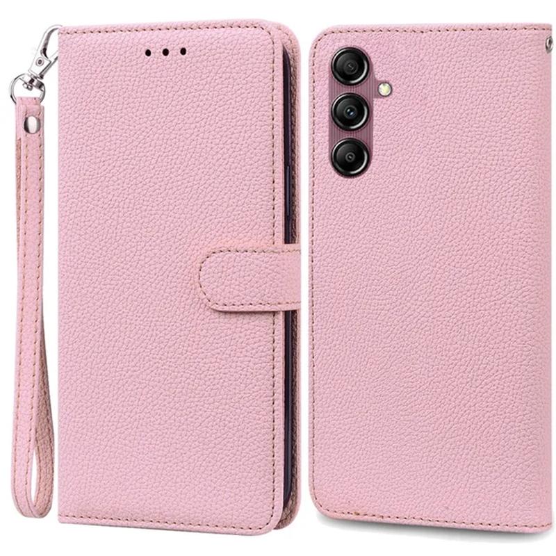 Skórzany portfel z klapką z teksturą do Samsung Galaxy S23 FE Ultra Plus A05 A05S A15 A04S A04E A14 A24 A34 A54 M54 A23 A33 A53 A73 5G 4G okładka
