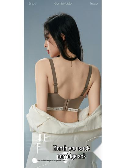 Women's Seamless Summer Underwear: Thin, Adjustable, Anti-Sagging Sports Bra for All Bust Sizes