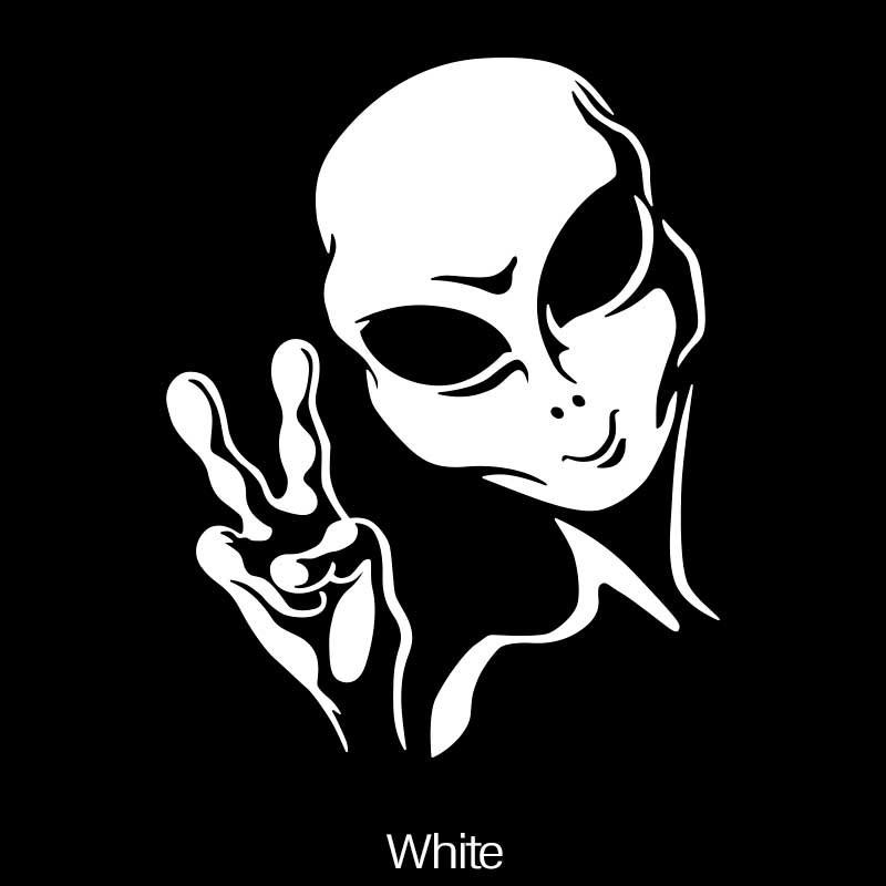 Car Decals Vinyl Auto Window Bumper Body Decals Space Alien Star Astronaut Personality Auto Decals Ufo Water-Repellent Decoration