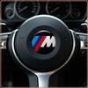 1 Pezzo Emblema Mozzo Volante Auto Rotondo Blu Bianco Logo Adesivo Distintivo Sostituzione Per BMW Tutte le Serie Accessori Interni