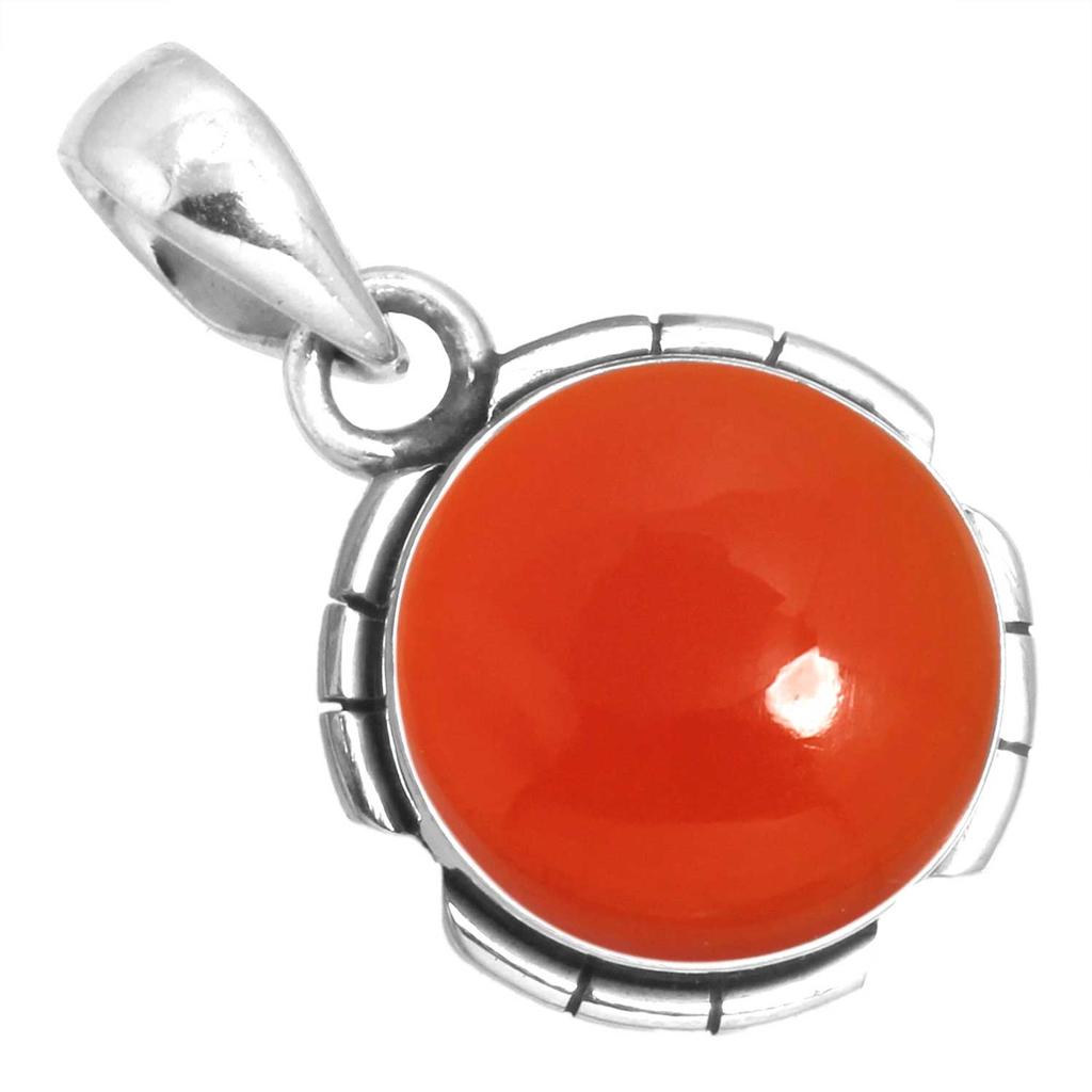 925 Sterling Silver Pendant Women Gemstone Handmade Jewelry Halloween Gift Amber Amethyst Black Onyx Carnelian Garnet Quartz Green Onyx Gold Stone