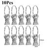 10Pcs Toothed Curtain Clips Non-Slip Flexible Curtain Hanging Ring Metal Heavy Duty Clothespin Clips for Curtains and Laundry