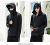 Men's Ultra-Thin Ice Silk Hooded Sun Protection Windbreaker for Outdoor Fishing