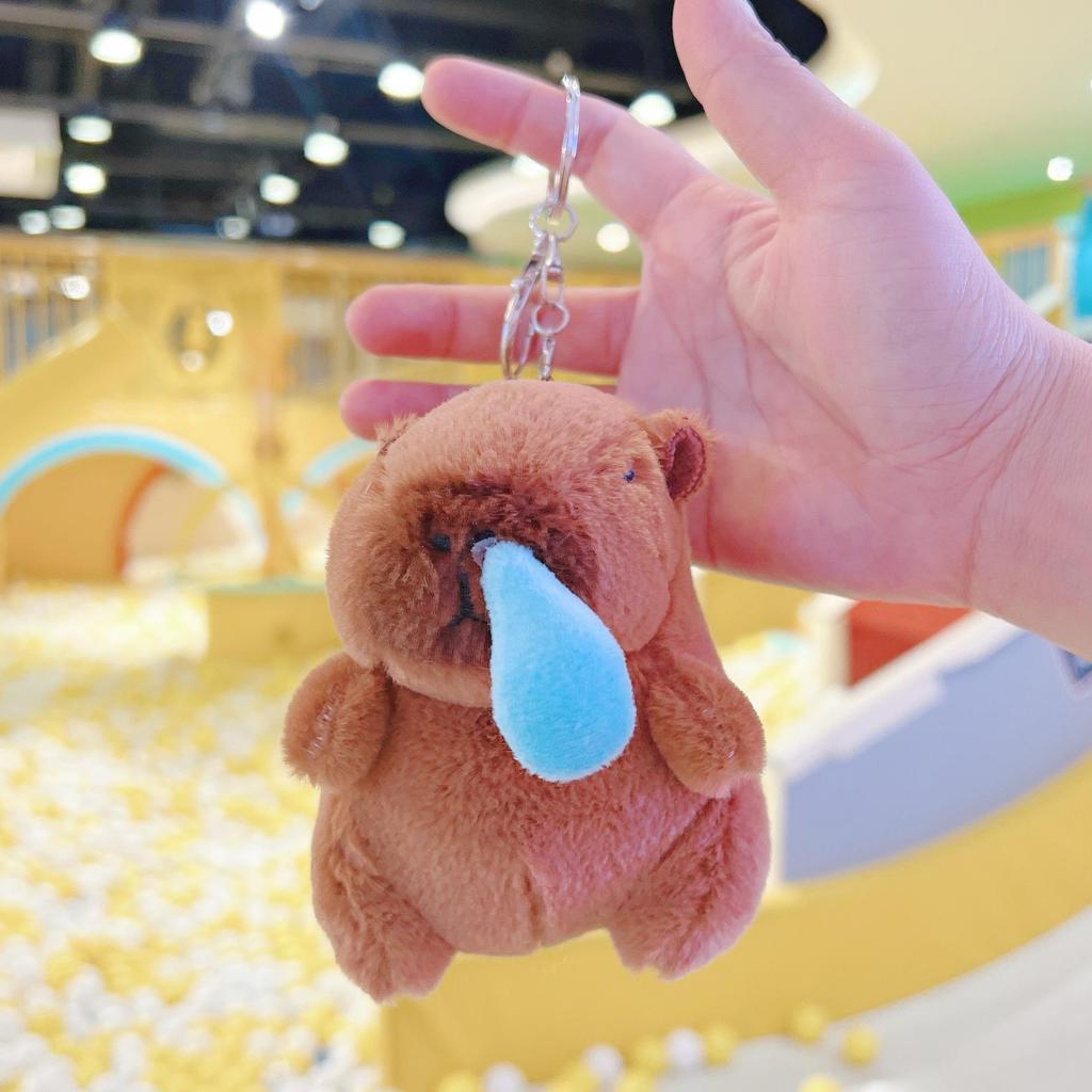 Little Red Book Capybara & Guinea Pig Plush Keychain Ornament