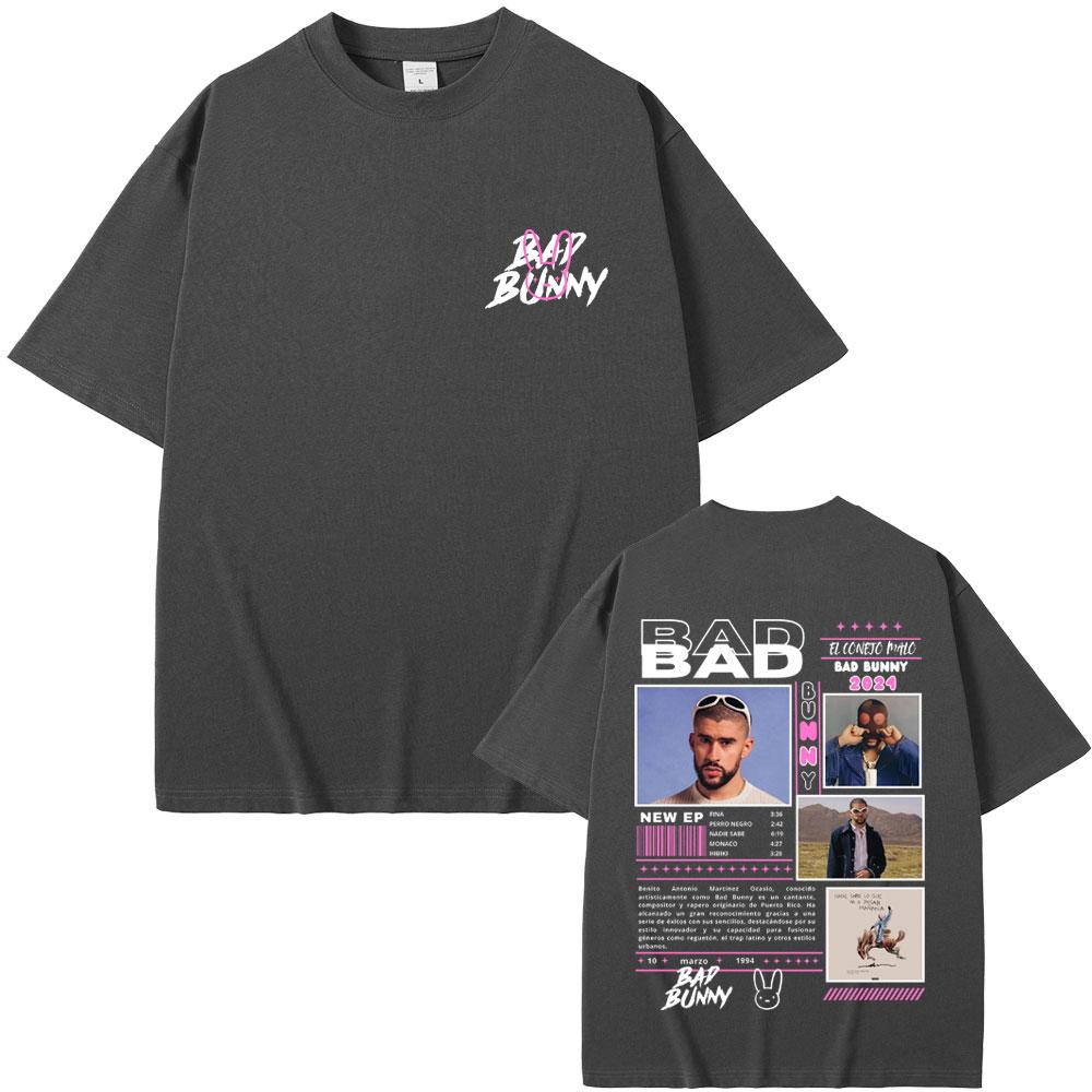 Rapper Bad Bunny Nadie Sabe Lo Que Va A Pasar Manana Music Album Graphic T-shirts Men Women Hip Hop Vintage Oversized T Shirts