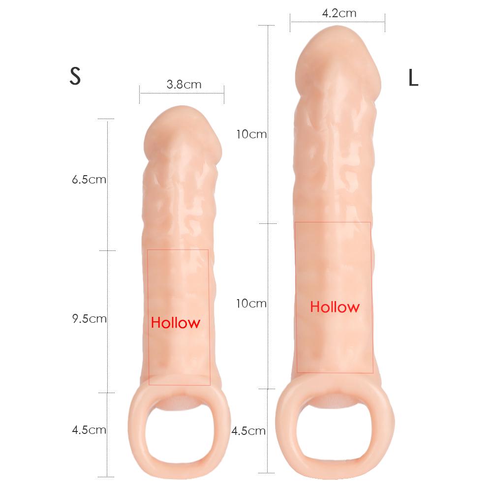 Penis Extender Sex Toys For Men Reusable Condom Dick Sleeve Male Realistic Cock Delay Penis Sleeve