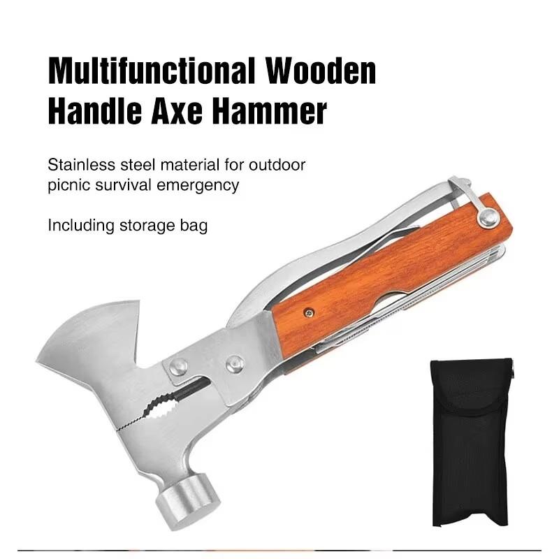 1pc Multifunctional Hammer Car Safety Hammer Window Breaker Emergency Hand Tools, Outdoor Camping Saw Knife Screwdriver Hammer