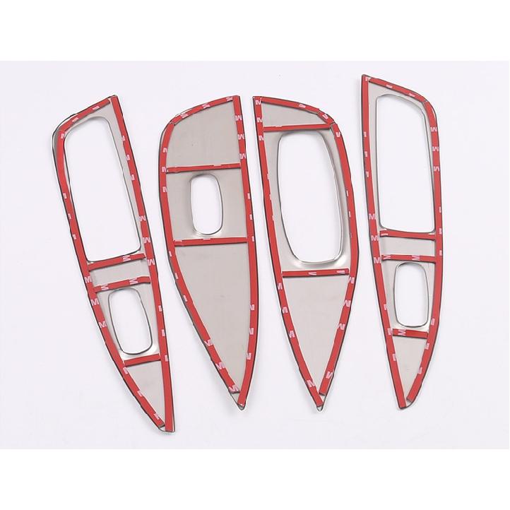 For Nissan Qashqai J11 2015 2016 ABS Chrome Window Control Panel Glass Lifter Switch Frame Cover Sticker Car Styling