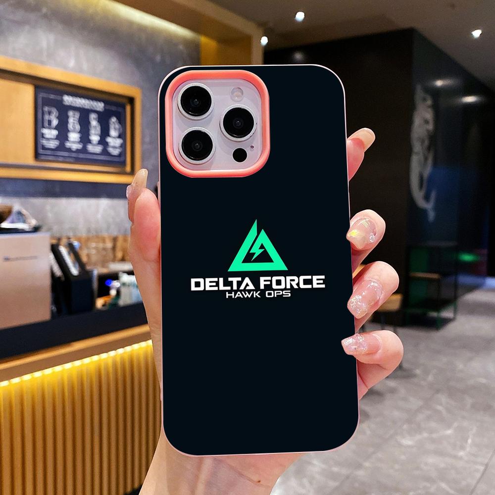 Game Delta Force Jelly Double layer Pink Mobile Phone Case for iPhone 17 16 15 14 13 12 11 Air Pro Max Plus Protective