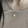 modernlike 14k gold white pearl heart pendant