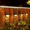 Solar Deck Lights,Solar Powered Fence Lights Dusk To Dawn LED Wall Light Outdoor Lighting Decoration for Step Yard Stair Patio Garden Warm Light
