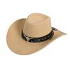 Cow Head Western Cowboy Hat Wide Brim Knight Hat Gentleman Visor Caps  Outdoor
