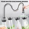 Rüstet Küchenarmatur mit ausziehbarem Sprühkopf, Heiß- und Kaltwassermischer, flexiblem Auszugshahn, geeignet für Zuhause, auf.