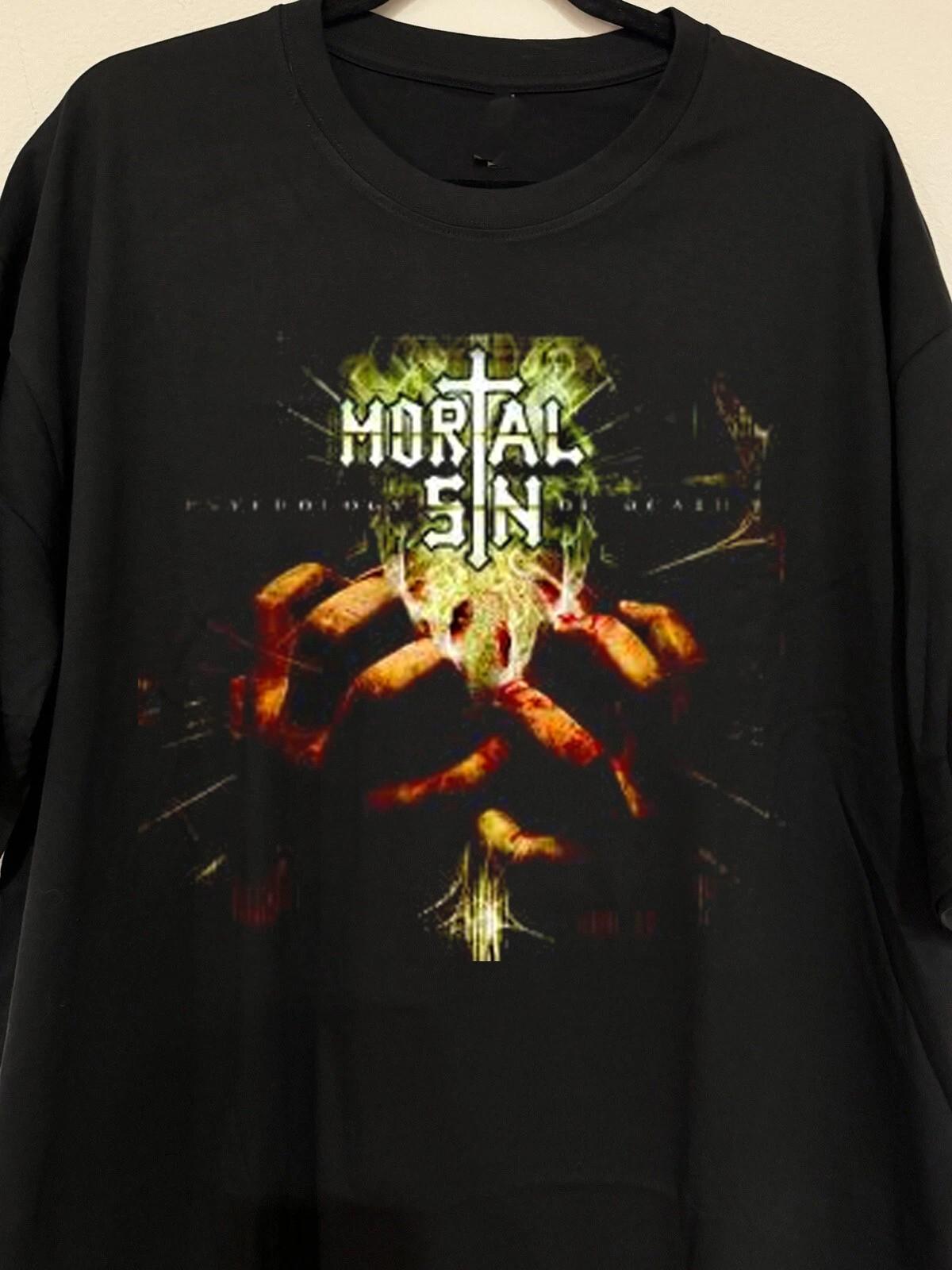 

MORTAL SIN Album Black Unisex Tee Cotton Shirt All Size MI1092 5XL різнокольоровий