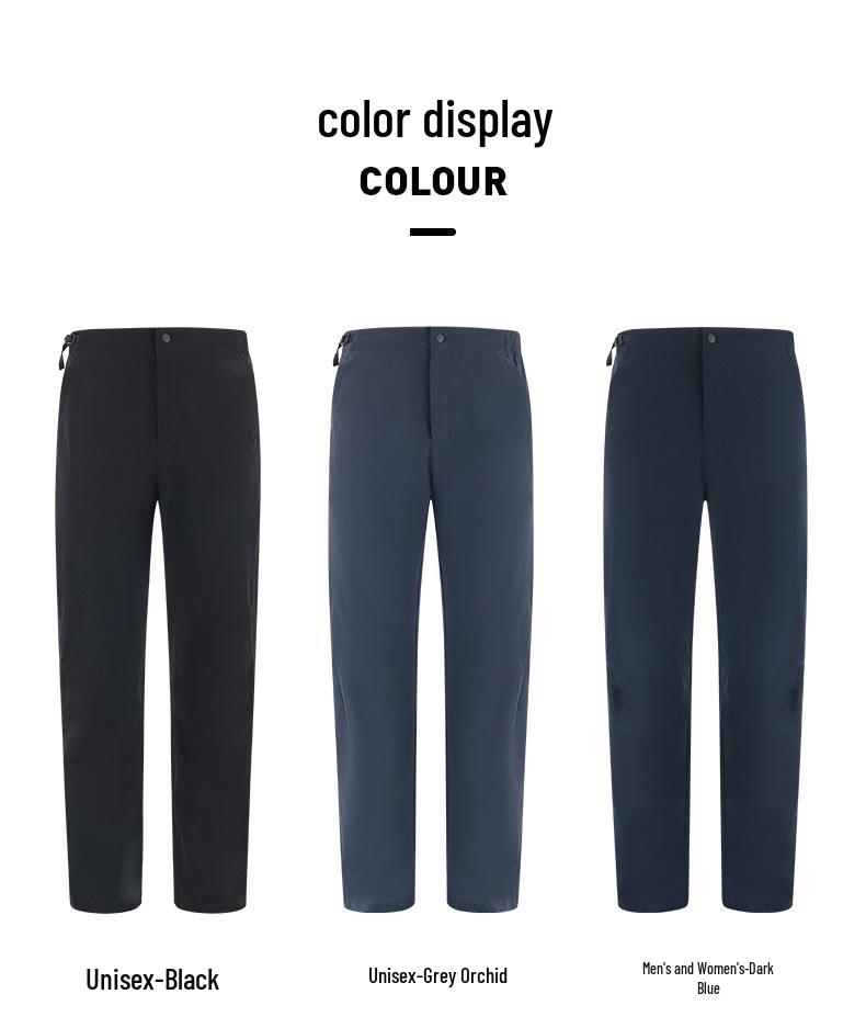 Unisex Outdoor Mountaineering Pants - Slim, Breathable, Straight-Leg Trousers with Logo Print