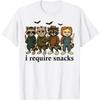 LangLanGs i Require Snacks Waschbär Horror Gruselig Lustig Meme T-Shirt