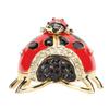 Ladybug Trinket Box Red Colored Enamel Crystal Hand Painted Rings Earrings Jewelry Storage Box Ornament