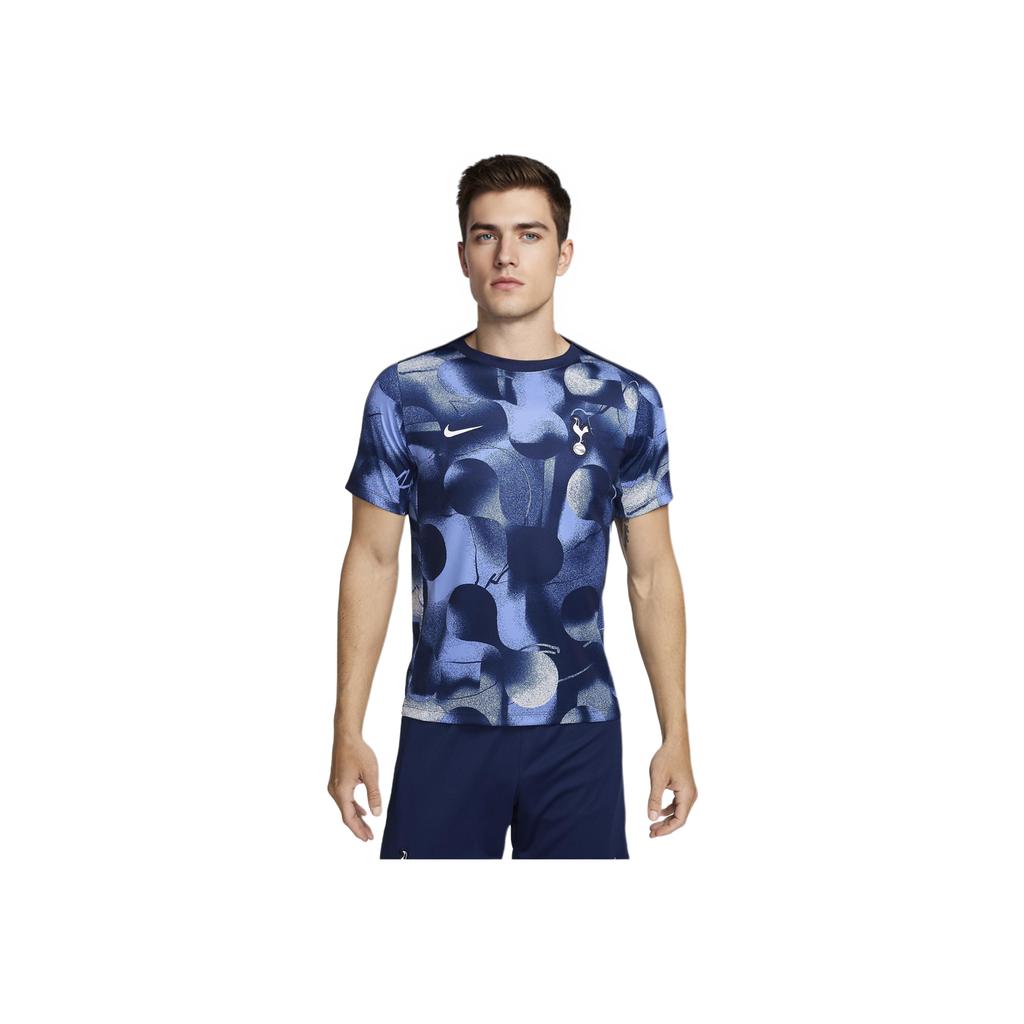 Nike Tottenham Hotspur Academy Pro Pullover Round Neck Slim Fit All Over Print Vintage Short Sleeve Football Shirt Men tops FN9664-425