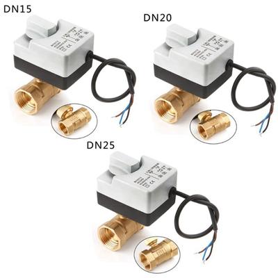 1PC Ac220V 2 Way 3 Wires Motorized Ball Valve Electric Actuator with Manual Switch