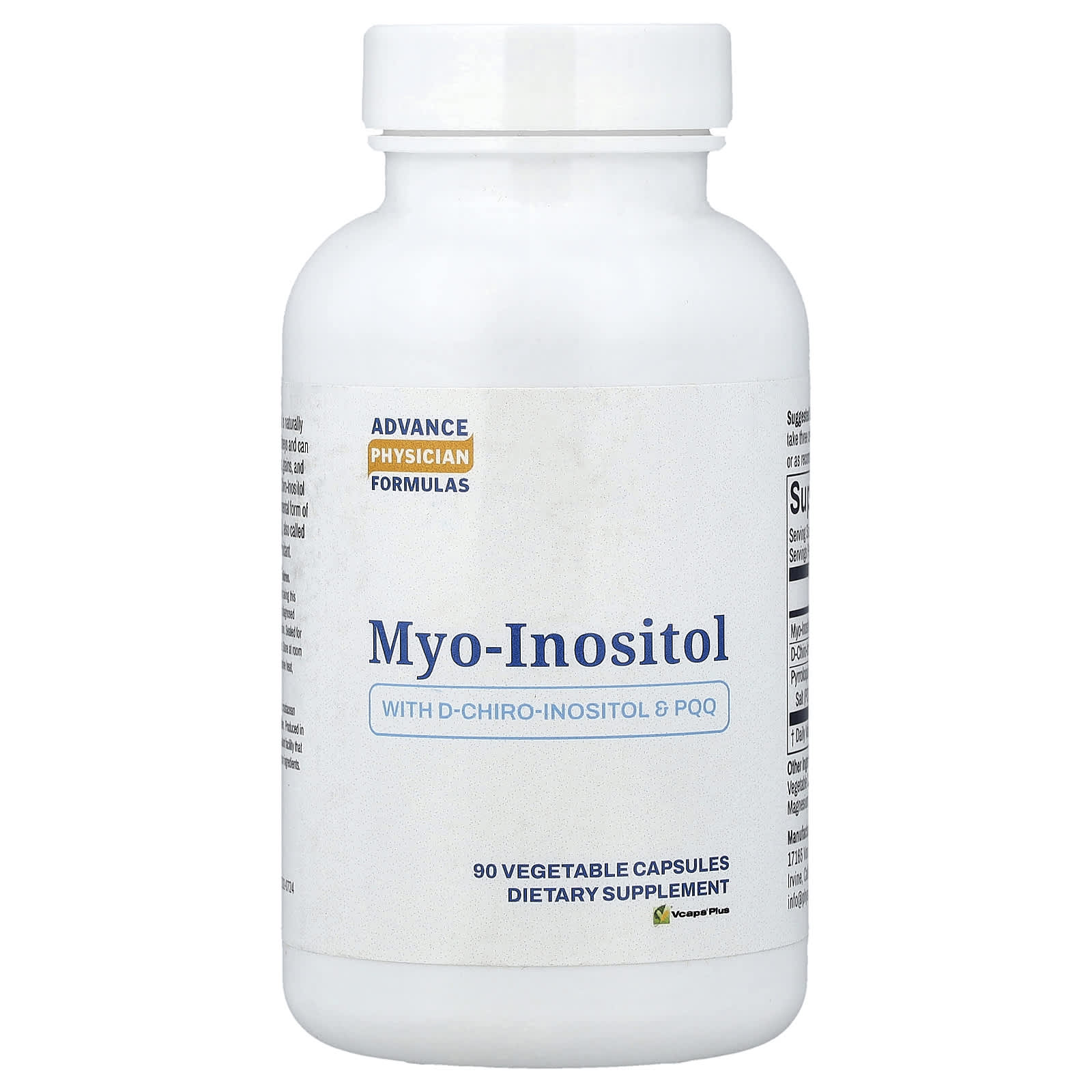 

Advance Physician Formulas, Myo-Inositol, 90 Veggie Capsules