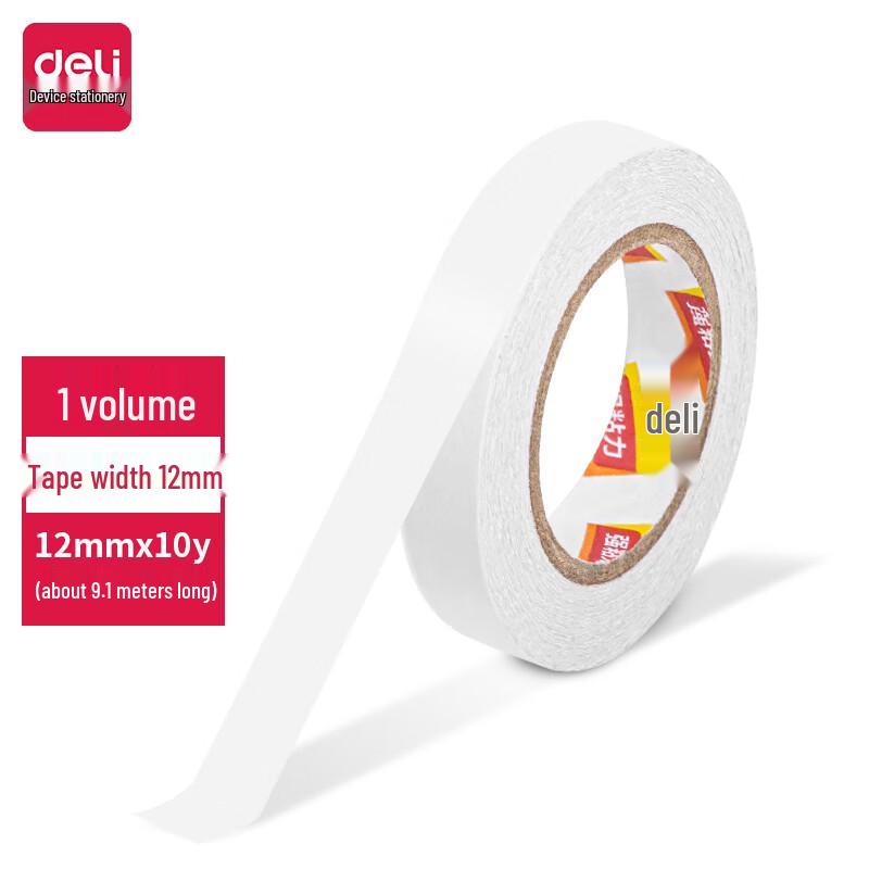 Deli 30435 High Viscosity Double-Sided Cotton Paper Tape