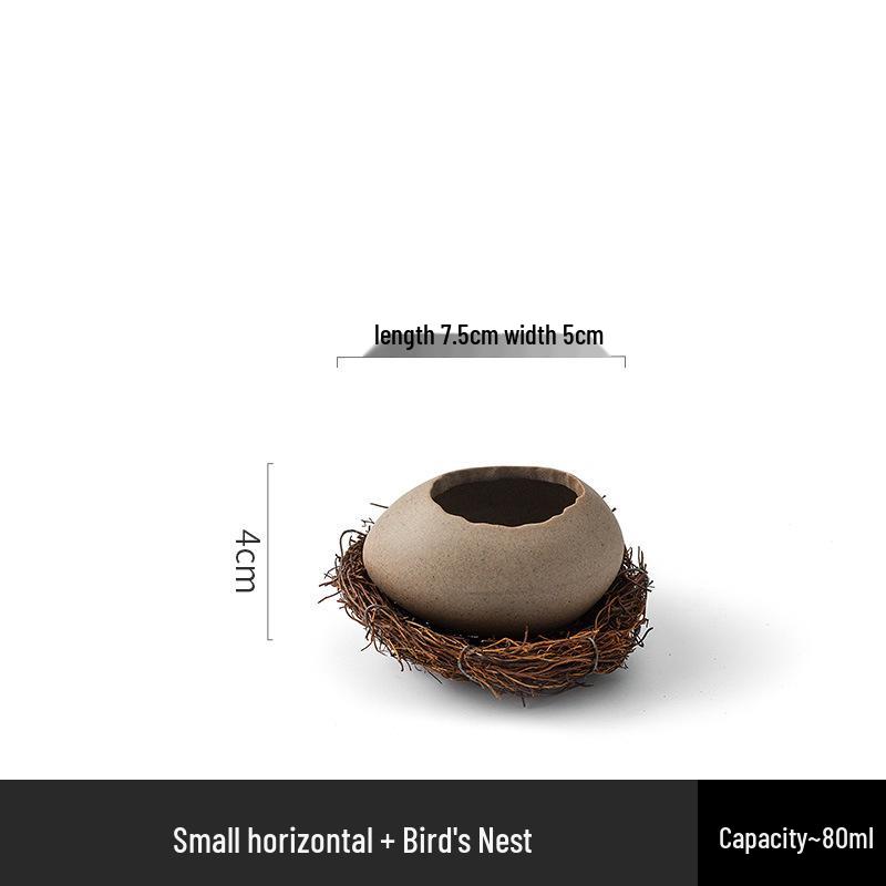 Creative Ostrich Eggshell Dessert Bowl - Unique Ceramic Tableware for Cold Drinks & Barbecue