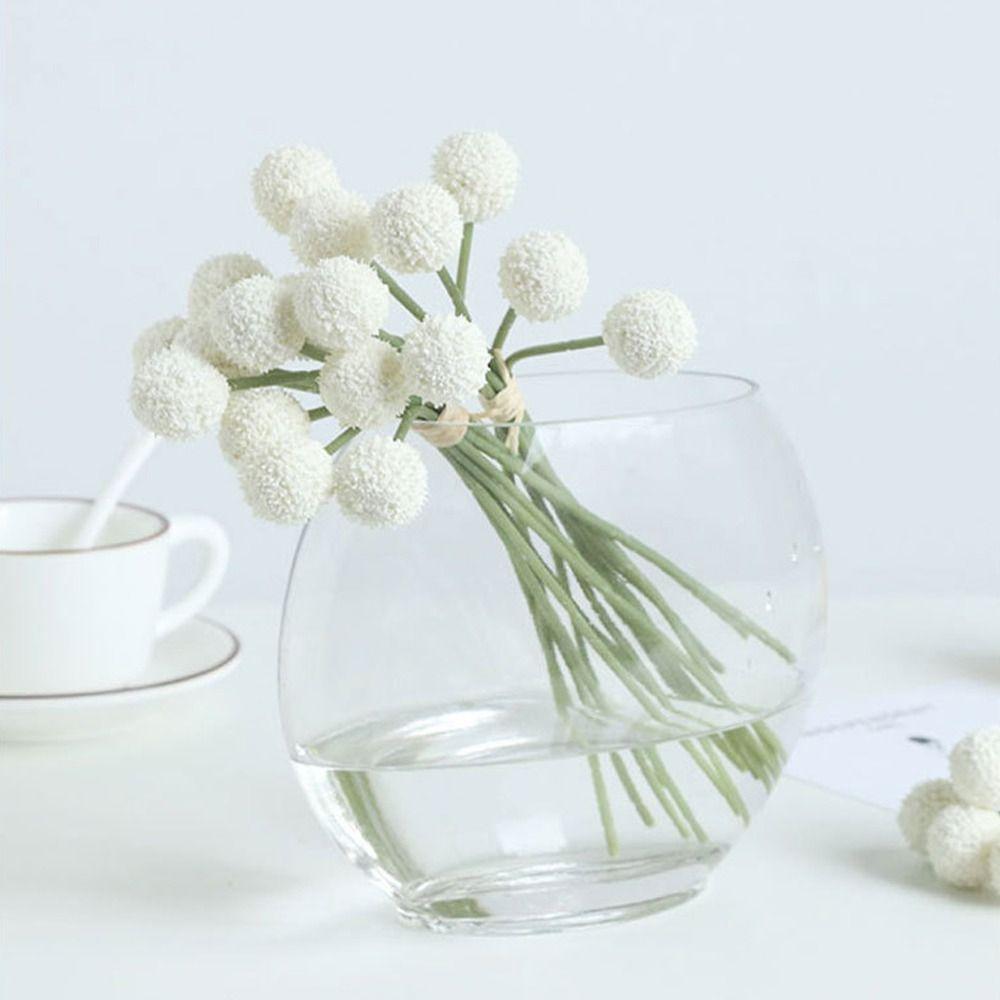 Real Touch Small Ball Flowers  Bouquet Plastic Simulated Chrysanthemum  Hotel Restaurant Decor