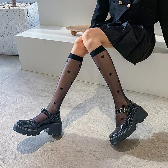 Stilvolle lange Socken, einfarbig, dehnbare Beindekoration