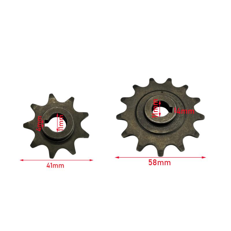 9-Tooth 13-Tooth Motor Sprocket 410, 420, 428 For My1016Z, My1018 Electric Motorcycle Motors Shaft Hole 11 Mm.