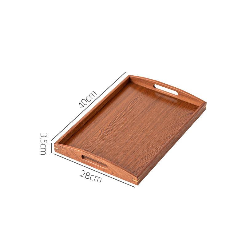 Rectangular Wooden Trays Ebony Tea Tray Fruit Snack Coffee Breakfast Serving Trays Food Plate Platter Kitchen Tableware