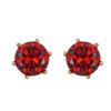 Fashion simple six-claw round purple earrings for women