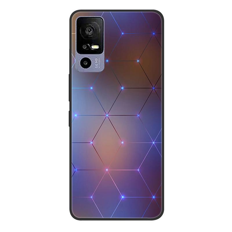 For TCL 40R 5G T771A Case Painted Soft Black Silicone Bumper Phone Cover for TCL 40 R 5G 6.6" Case TCL40R 40R Etui Coque Fundas