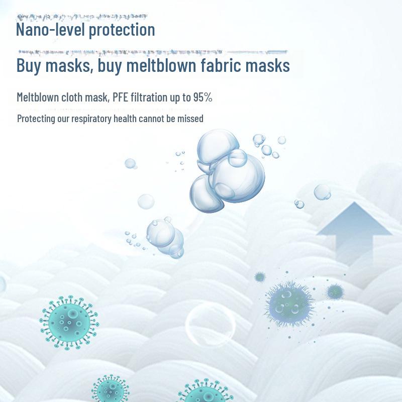 Individually Packaged White KN95 Adult Protective Masks, Multi-Layer Design