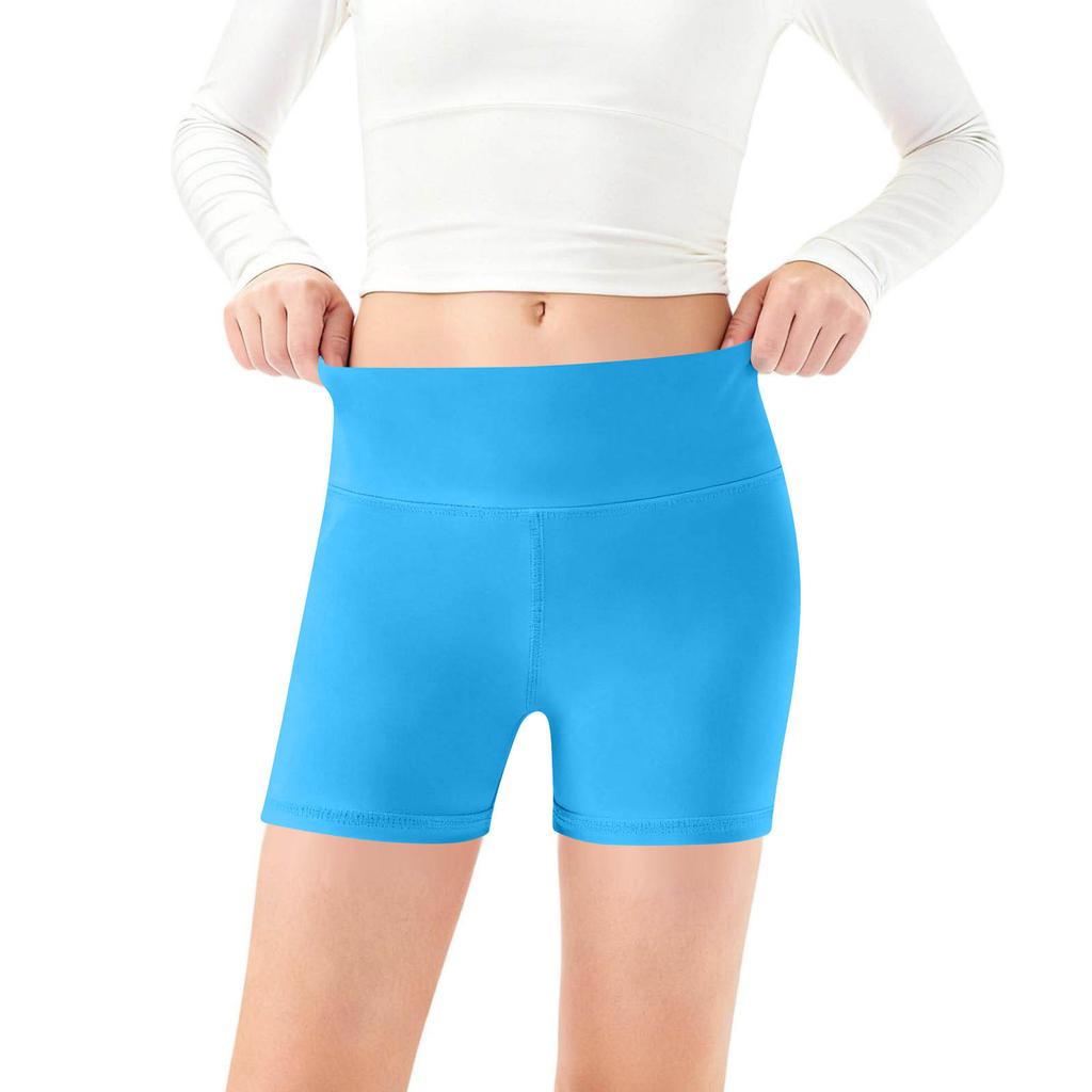 Children's Fashion -Colour Yoga Shorts Sports Shorts For Little Ones Baby Dance Trousers High-Waisted Tight-Fitting Fitness Pants