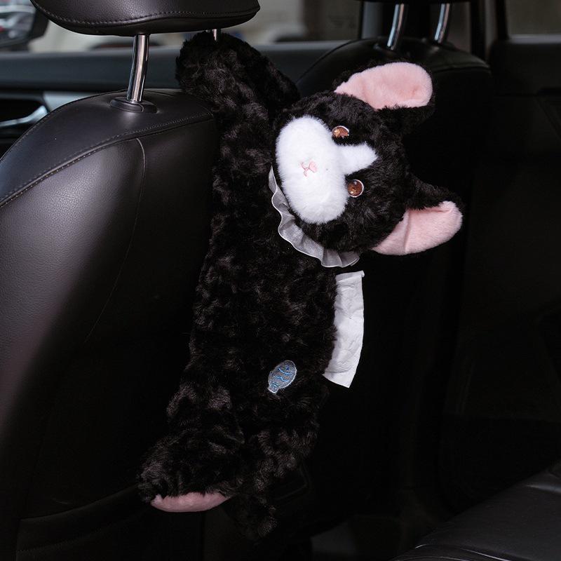 Cute Cartoon Plush Tissue Box Holder - Panda & Lamb Design for Car Interior 50cm