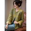Elegant Women's Retro Floral Long-Sleeve Jacket