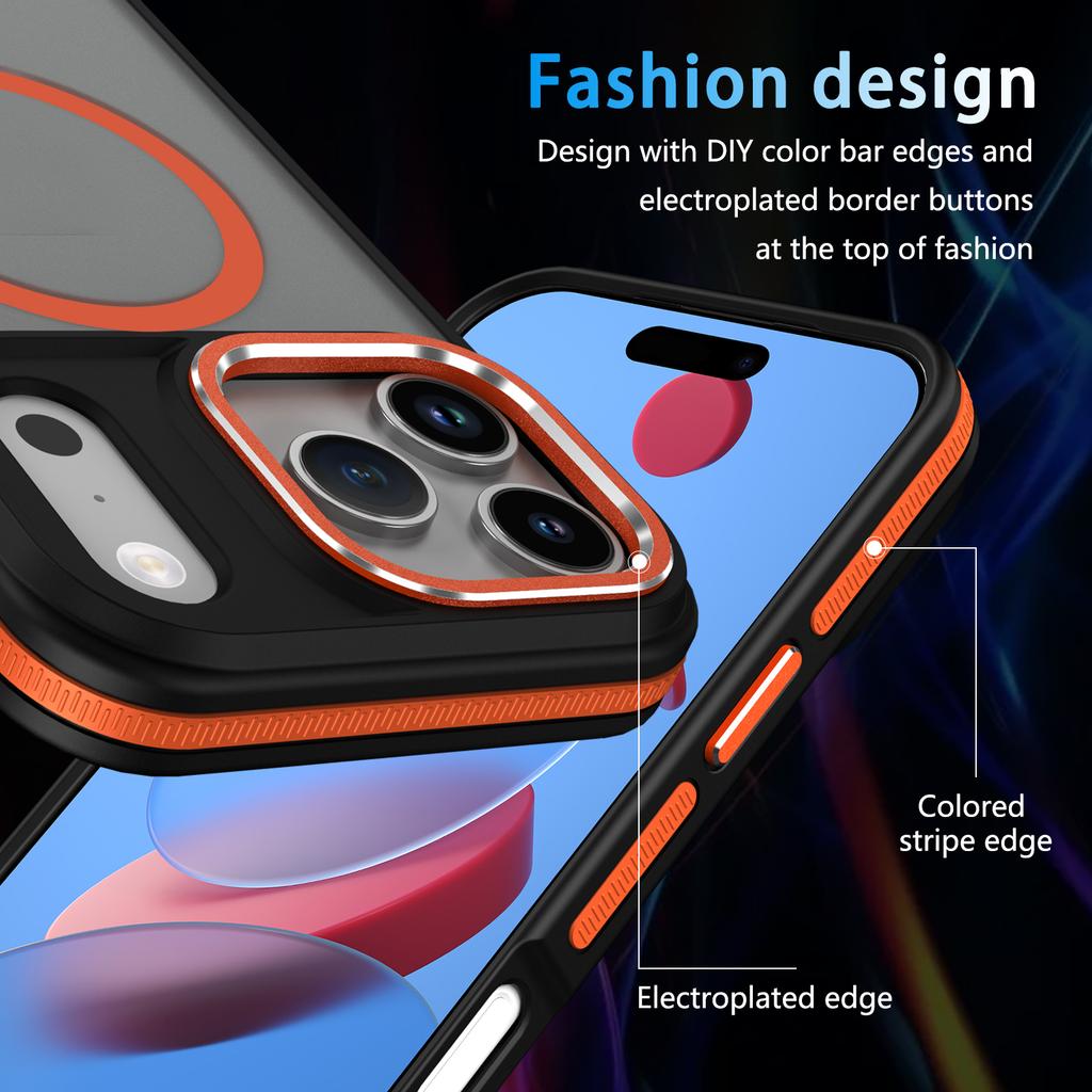 Luksusowe matowe półprzezroczyste etui magnetyczne odporne na wstrząsy do iPhone 17 Pro Max 16 15 14 Plus 13 12 11 Pro Max 17Air Pokrowiec Magsafe