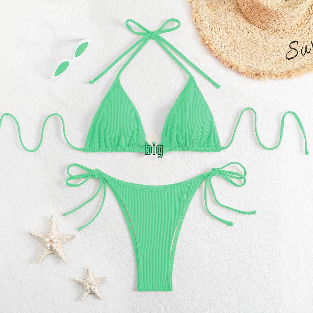 

Женский европейско-американский купальник бикини-треугольник 2025 года Small