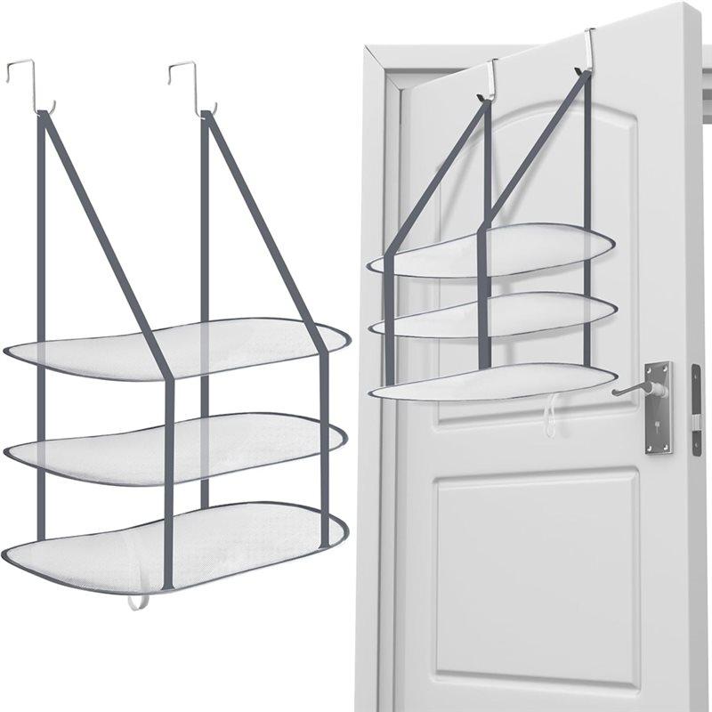 2 Pcs 3 Tier Sweater Drying Rack Flat Over The Door Folding Drying Rack Large Lay Laundry Hanging Dryer For Apartment
