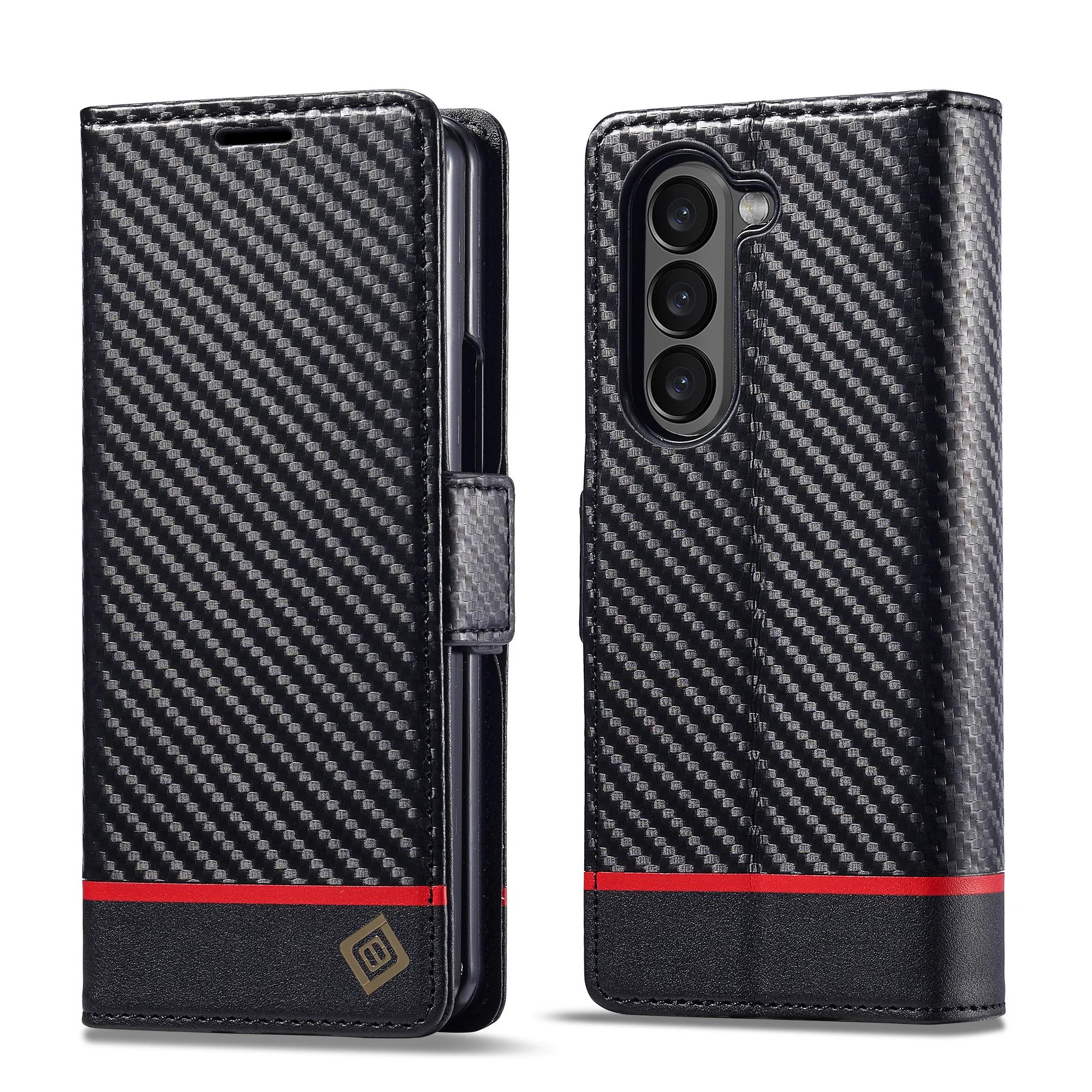 

Полная защита, деловой кожаный чехол-кошелек для Samsung Galaxy Z Fold 6 5 4 3 Fold5 Fold4 5G Zfold4 Fold3, карман для карт, крышка for Samsung Z Fold 3