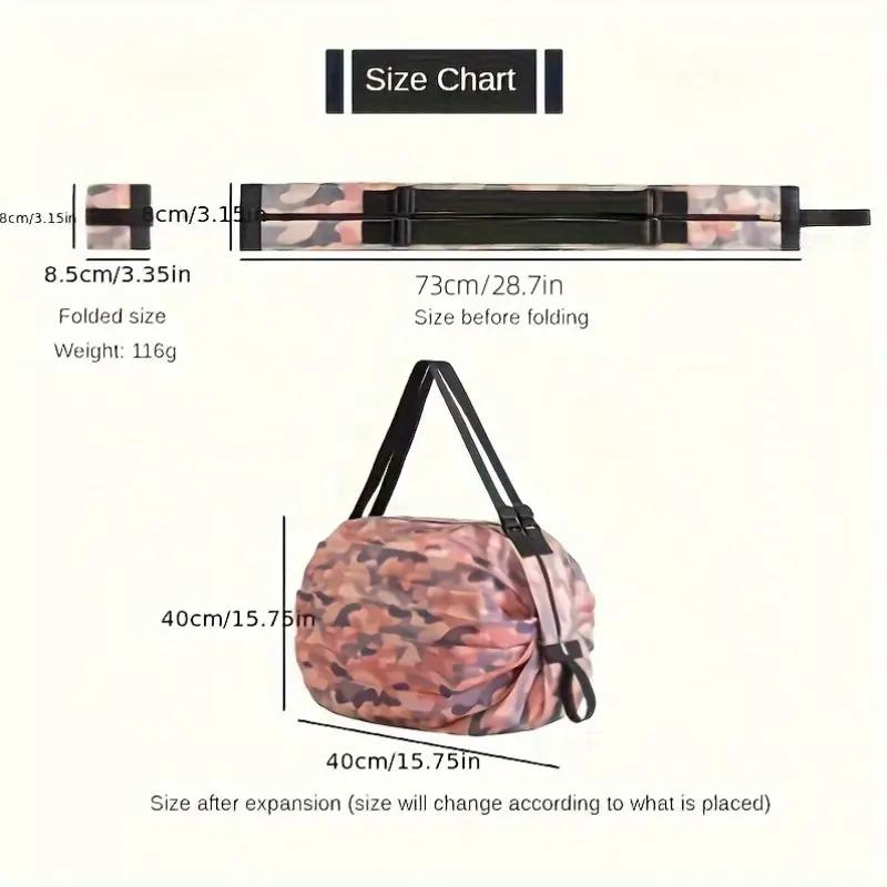 1PCS Foldable Retractable Supermarket Shopping Storage Bag Environmentally Friendly and Reusable Pouch Ultra-compact Portable
