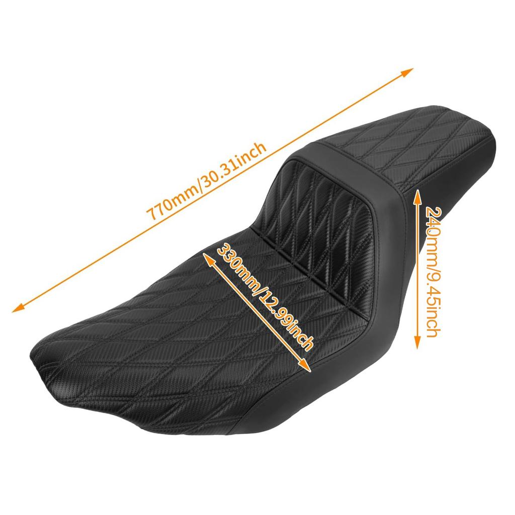 Stepped Rider Passenger Seat Cushion Diamond Pattern Stitching for CVO Road Glide Street Glide FLHX FLHXU Road Glide-ST
