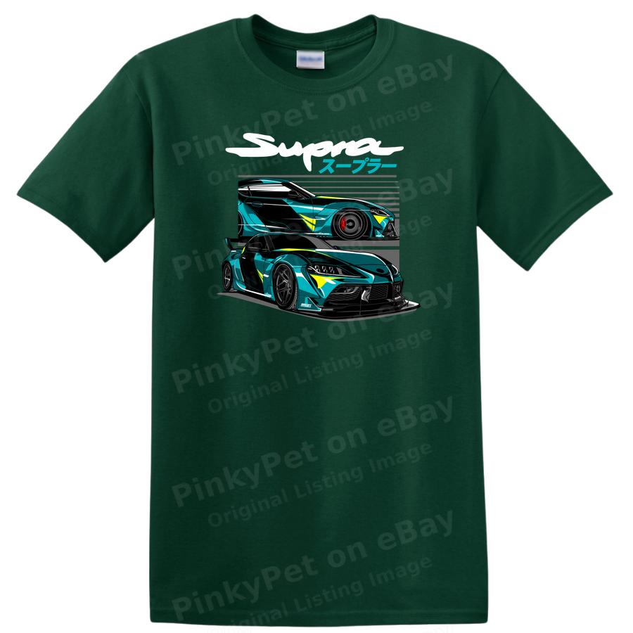 Supra Car Graphic T Shirt Cool Racing Design Automotive Tee Streetwear Style