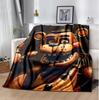 Freddy Bear Flannel Blanket Soft Warm All-Season Throw, Design for Camping, Car Travel, Hiking Sofa, Bed, Office Perfect Gift for Parties