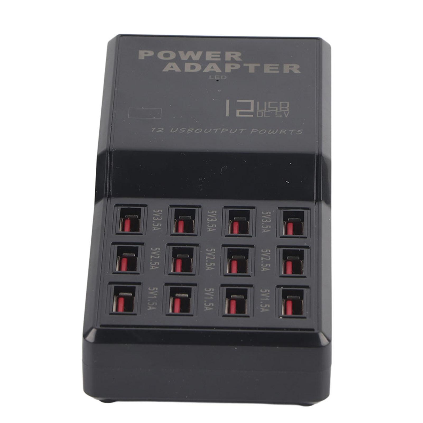 

12-портовое многофункциональное быстрое зарядное устройство USB-хаб для зарядки мобильного телефона, планшета UK Plug