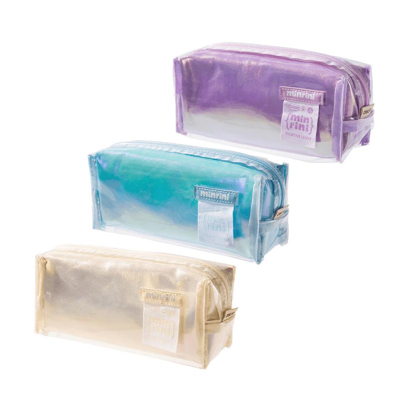 Deli Miguang Series Transparent Double-Layer Pencil Case